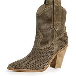 Sigerson Morrison Suede Karka Perforated Booties